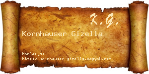 Kornhauser Gizella névjegykártya